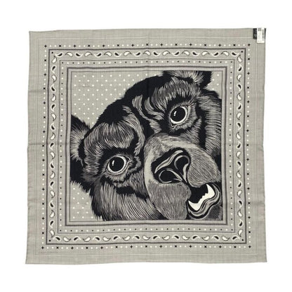 Hermes Bandana Carré H 65 Grrrrrrr! H284227t 14 Gris Cles Noir Black White