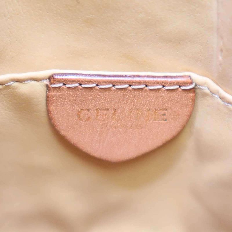 Celine Vintage Macadam PVC Shoulder Bag Brown