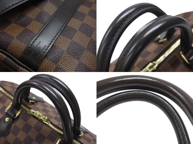 Louis Vuitton Handbag Speedy Bandouliere 30 Brown Damier Canvas Gold — view 6