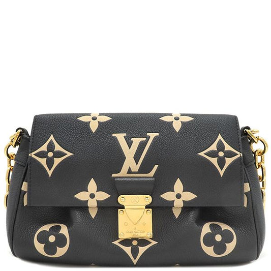 Louis Vuitton 2way Bag Favorite Nm Monogram Giant Black and Beige Gold Hardware