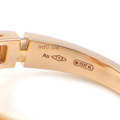 Bulgari Bvlgari Ring Bulgari Openwork 357519 Logo Round Circle White Shell 1