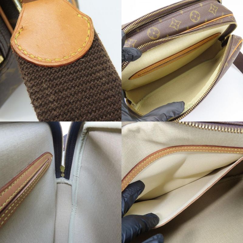 Louis Vuitton Shoulder Bag Reporter PM M45254 Monogram Nubuck Brown Crossbody