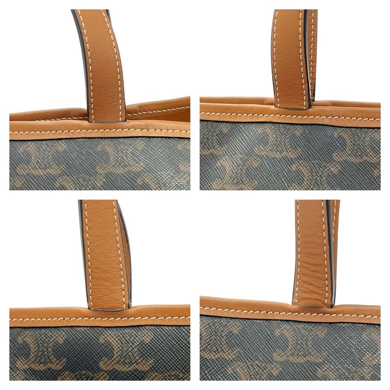 Celine Triomphe Canvas Medium Cabas Shoulder Bag Brown 408582 Shoulder Bag