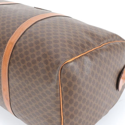 Vintage Celine Macadam Triomphe Leather Boston Bag Business Travel Tote Travel