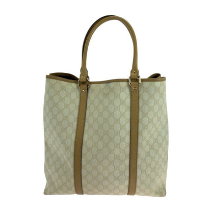 Gucci Beige Brown Gold Hardware GG Supreme Canvas 223668 Business Bag Tote