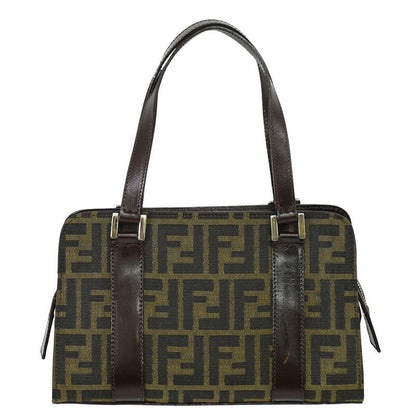 Authentic Fendi Zucca Handbag Canvas Brown Zucca Bag Pre-owned [follow-up
