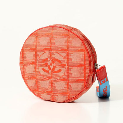Chanel New Travel Line Accessory Pouch Round Shape CC Logo Coco Mark Made In