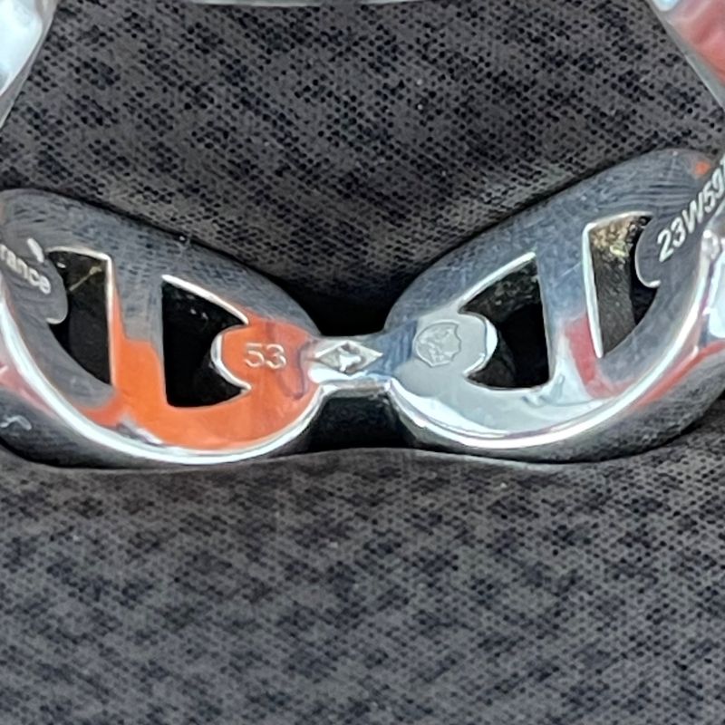 Hermes Chaine D'ancre Anchene Ring Size 12.5 Ag925 A25-2896