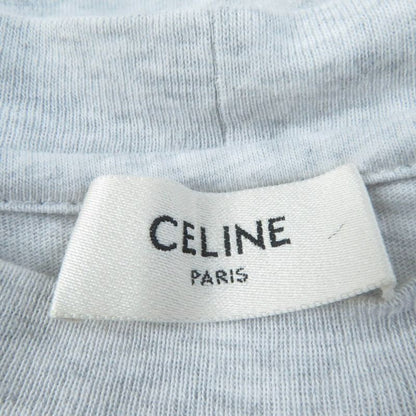 Celine 2x764501f 100% Cotton Logo Print Loose Fit Short Sleeve T-shirt Grey XS