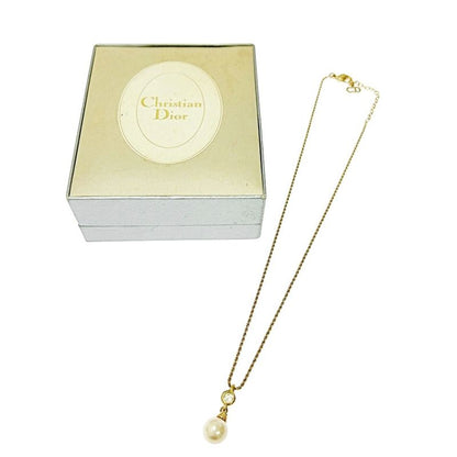 Christian Dior GP Rhinestone Faux Pearl Necklace Women's 305345 Necklace