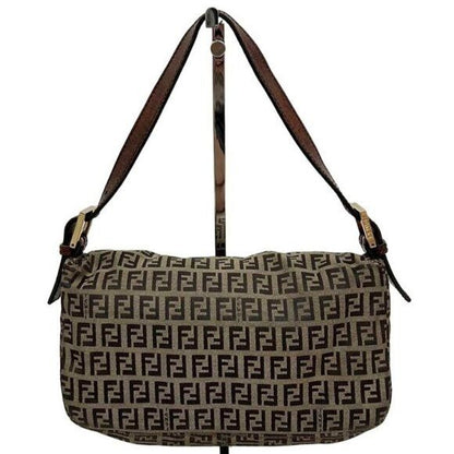 FENDI Mamma Zucca Zucchino Bucket Baguette Tan Gold Flap Bag Purse