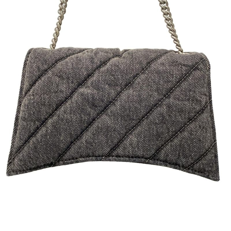 Balenciaga Shoulder Bag Crash 736016 Black Chain Shoulder/quilted