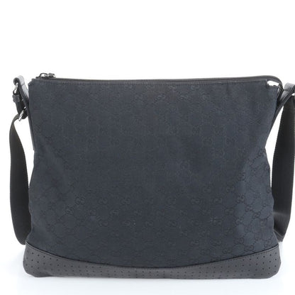 Gucci GG Canvas Perforated Leather Shoulder Bag Crossbody Messenger Business