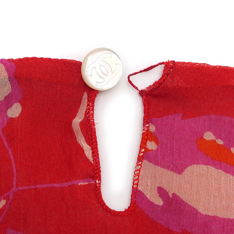 Chanel Flower Print Sleeveless Top P17975 38 Tank Top