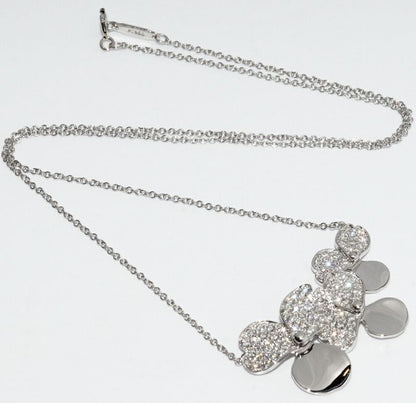 Tiffany & Co Pendant Necklace Pt950 Diamond Paper Flower Cluster Pendant