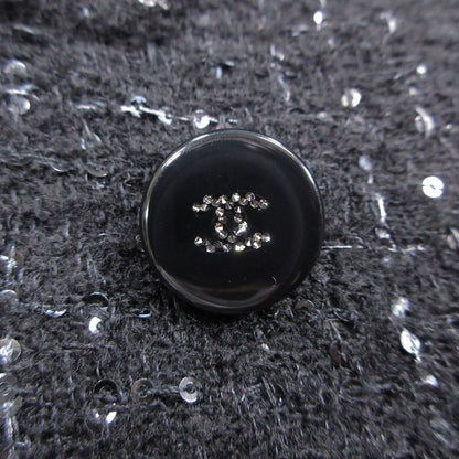 24aw Chanel Recent Model Glitter Tweed Jacket Double Breasted Coco Mark 40 M