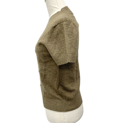 Hermes Top Cashmere Brown H Lift Small Fit Knit