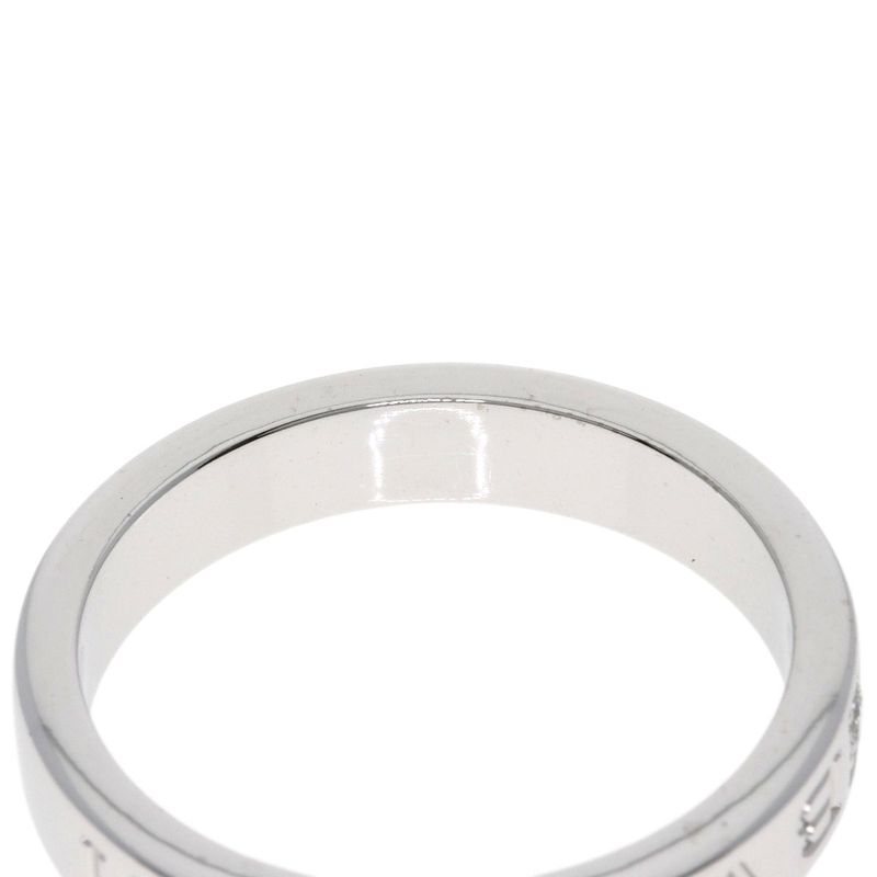 Bvlgari Bulgari Double Logo 1P Diamond Ring And Ring 18K White Gold Ladies