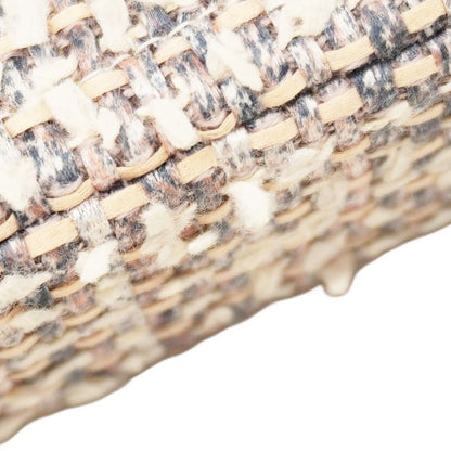 Chanel Shoulder Bag Choco Bar Tweed Beige Multicolor Gold Hardware Women