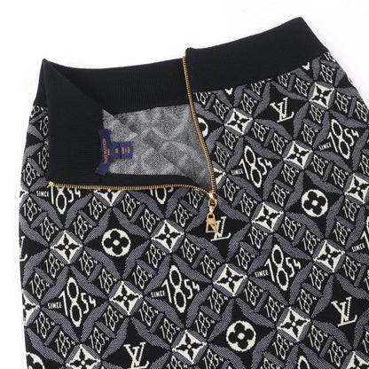 Louis Vuitton 21SS Wool Since1854 Monogram Knit Tight Skirt Black M Made In