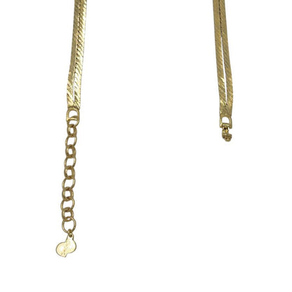 Christian DIOR Necklace 2strands Colored Stones Black