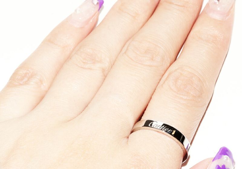 Cartier Ring Pt950 C De Cartier Ring Engraved Ring Width 3mm (012in) B40540