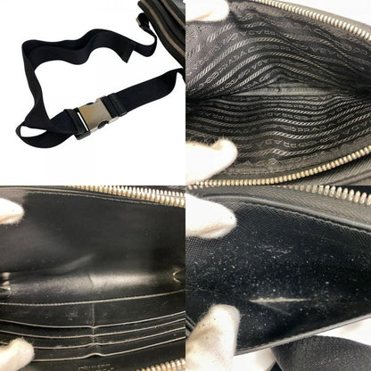 Prada 2vh156 Waist Pouch Triangle Logo Plate Body Bag Cabas  Brand Shoulder