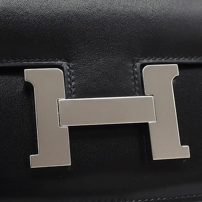 Hermes Shoulder Bag Constance 3 Mini Miroir Box Calf Black Silver Hardware