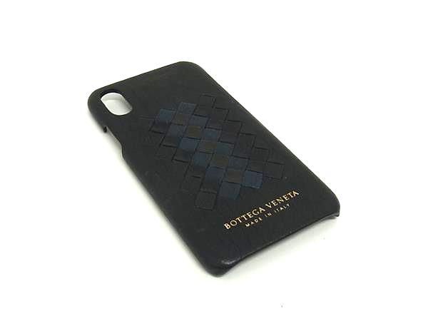 Bottega Veneta Intrecciato Leather Iphone X/XS Phone Case Black Fi1114