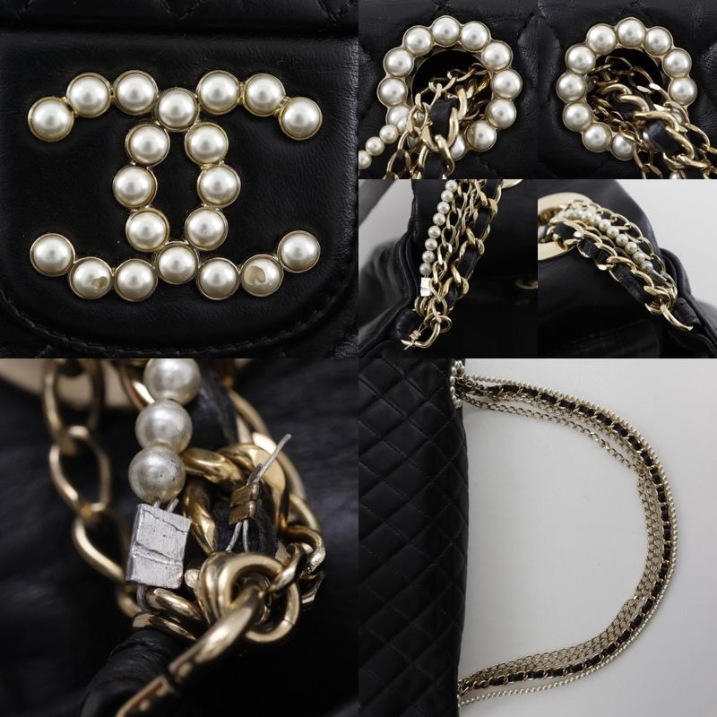 Chanel Westminster Chain Shoulder Matelasse A39011 Lamb Skin And Faux Pearl