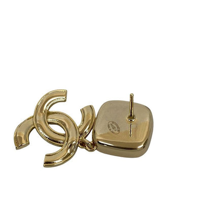 Chanel Coco Mark Plastic Earrings Accessories Small 22AS