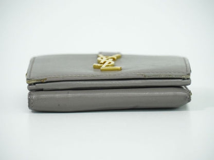 Authentic Saint Laurent Origami Tiny Trifold Fold Wallet Compact Wallet Leather