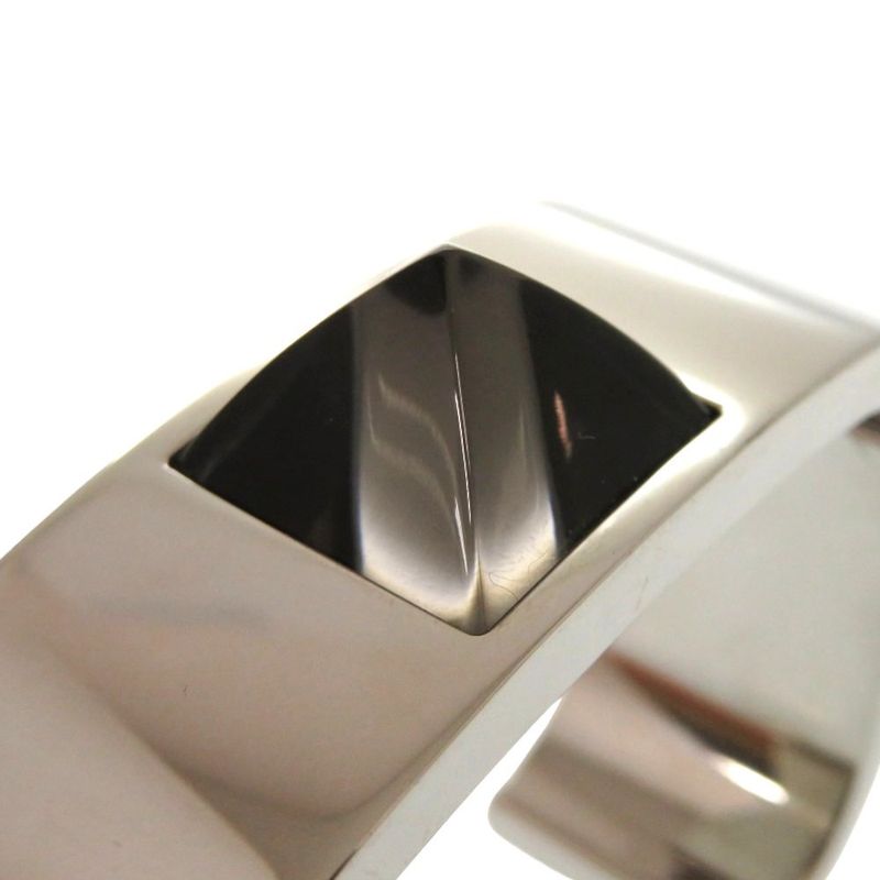 Hermes Medor Metal Black Silver Hardware Black Bangle 1630 Hermes