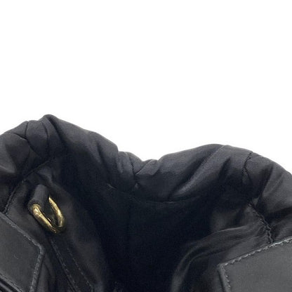 Prada Tote Bag New Tessuto Bomber 1bg005 Black Leather