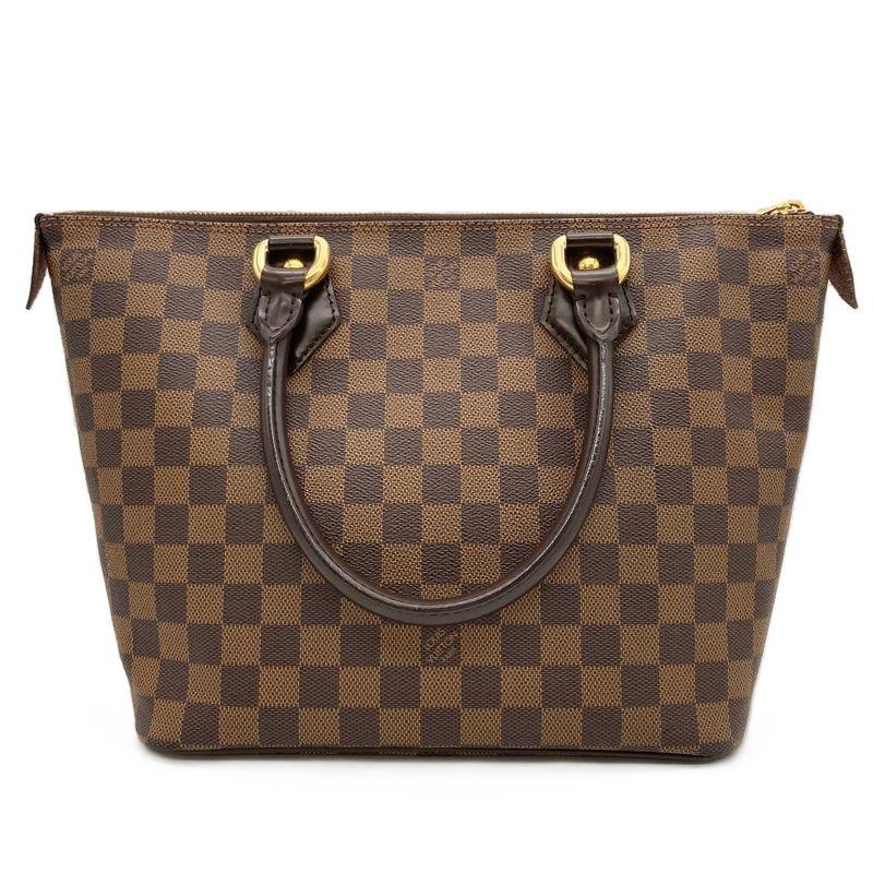 Louis Vuitton Saleya PM Tote Bag Damier Ebène N51183 Gold Hardware Vi0049
