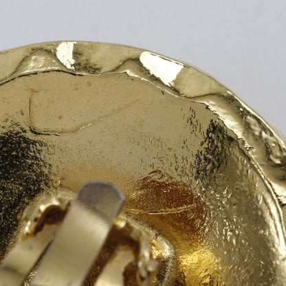 Chanel Coco Mark Matelasse Vintage Gold Plated 26 Ladies 39.8g Earrings