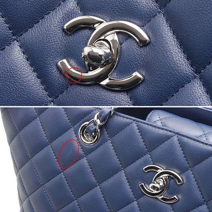 Chanel Matelasse Chain Tote Bag A91046 In Navy Blue