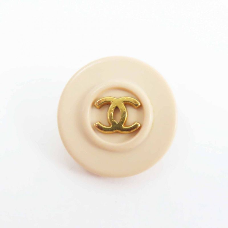 CHANEL Vintage Coco Mark Buttons 8 Pcs Beige Gold Ladies