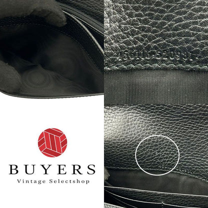 Gucci Fold Long Wallet 456116 GG Marmont Leather Black Wallet Small Everyday