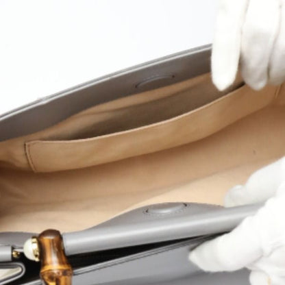 Gucci 459076 Handbag Bamboo Handbag Gucci Gray