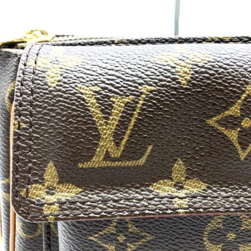 Louis Vuitton Vivacite PM M51165 Shoulder Bag Monogram Canvas Brown Ladies
