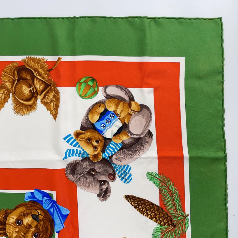 Hermes Carre 90 Confidets Descoeurs Friends Of The Heart Green X Multicolor