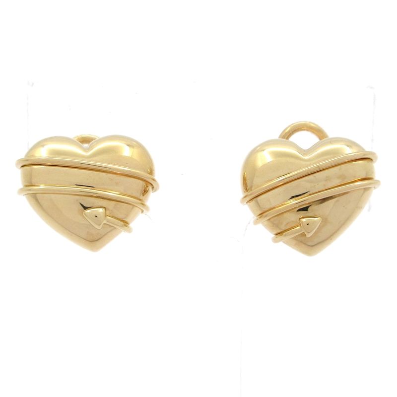 Tiffany & Co Earrings Hearts & Arrows 18K Yellow Gold