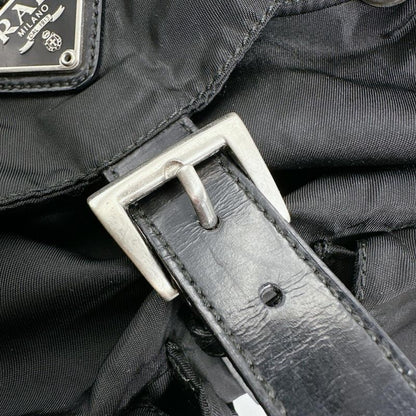 Prada Triangle Logo Backpack Daypack Prada Black