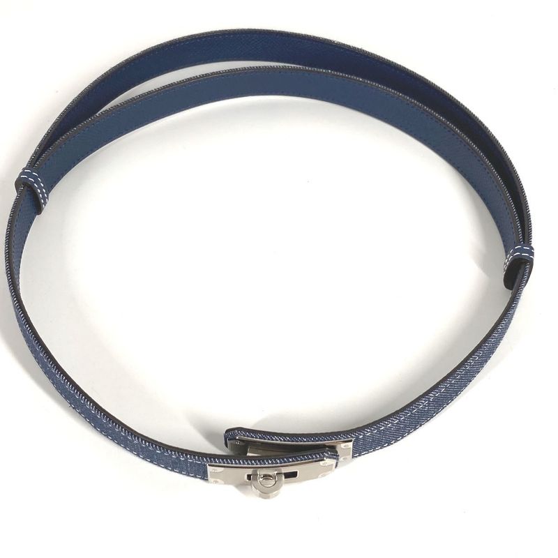Hermes Belt Jean 18 Kelly Belt Denim Blue