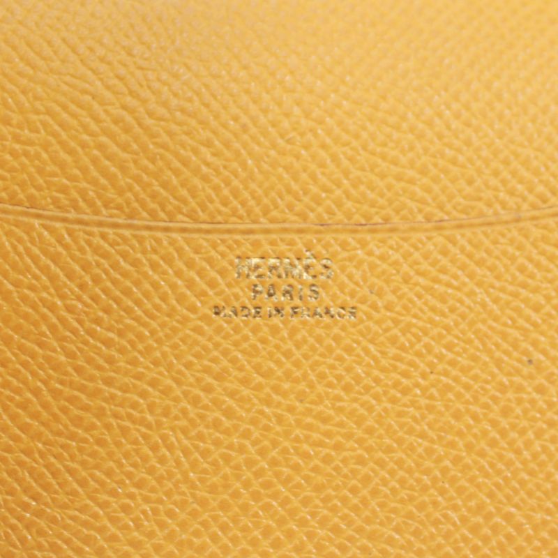 Hermes Agenda GM Leather Yellow And Brown Wallets And Accessories Silver