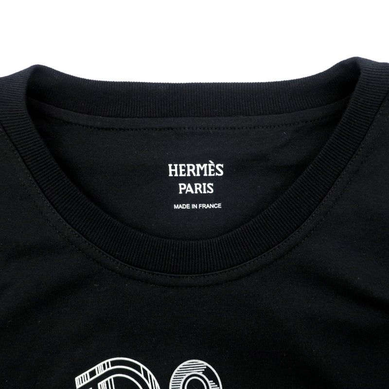Hermes Micro Dress De Re Bookle 36 BK Black Short Sleeve One Piece