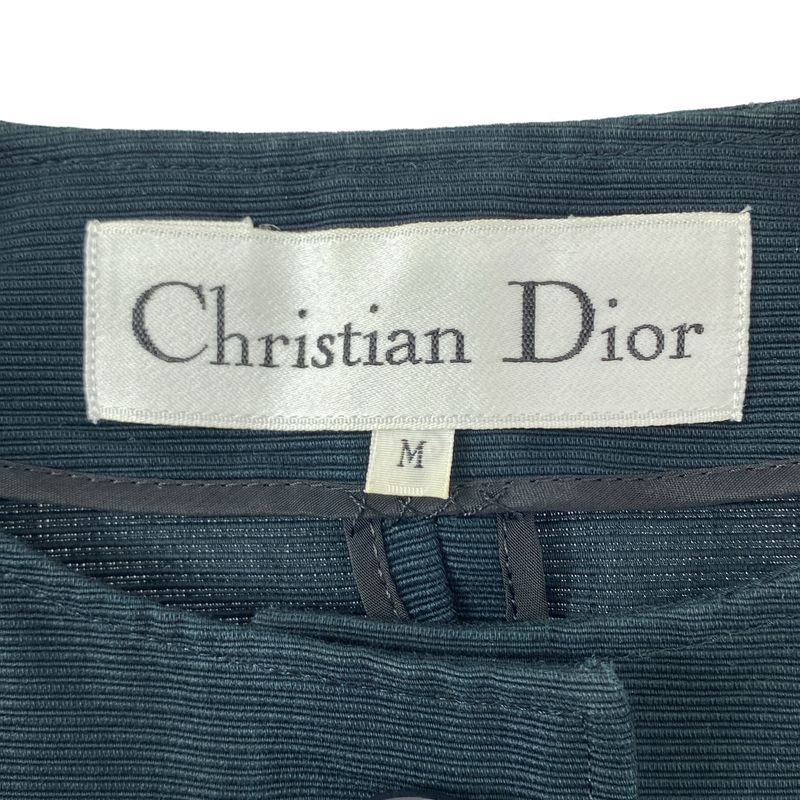 Christian DIOR | Cotton Crew Neck Blouse | M | Dark Green | Women