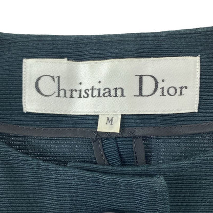 Christian DIOR | Cotton Crew Neck Blouse | M | Dark Green | Women