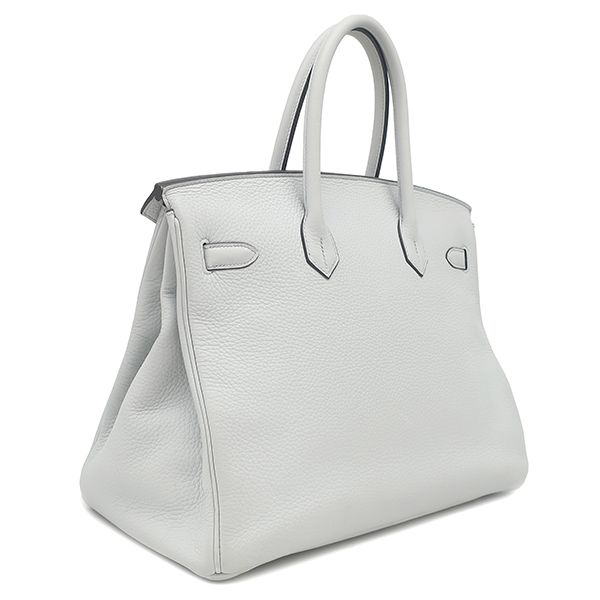 Hermes Handbag Birkin 35 Togo Blue Pale Gold Hardware Light Blue C Engraved